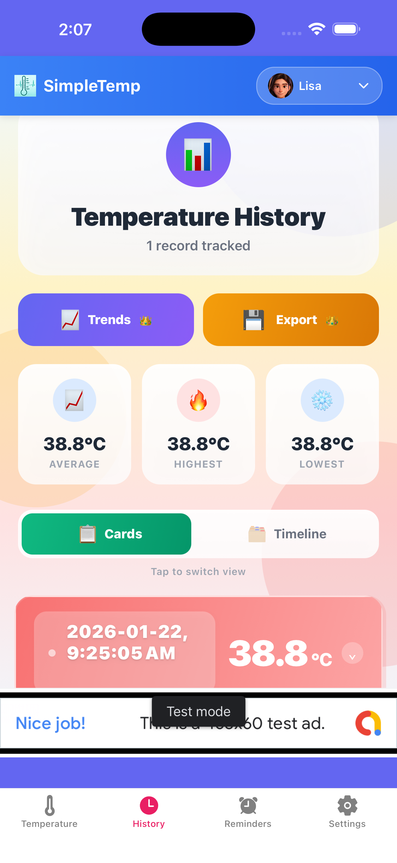 SimpleTemp Screenshot