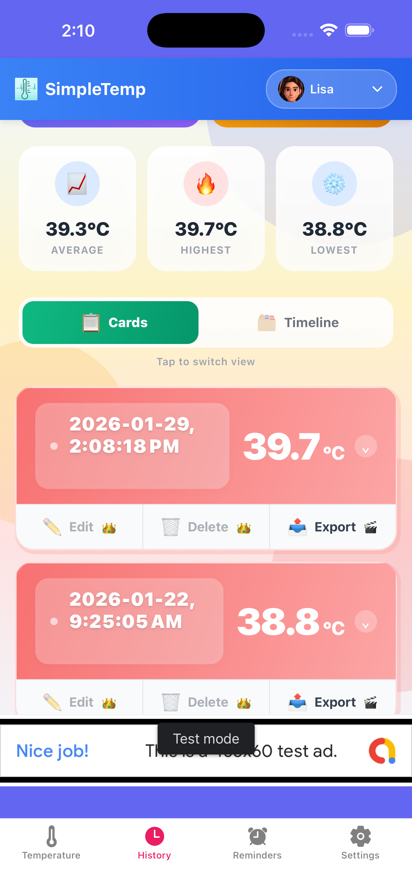 SimpleTemp Screenshot